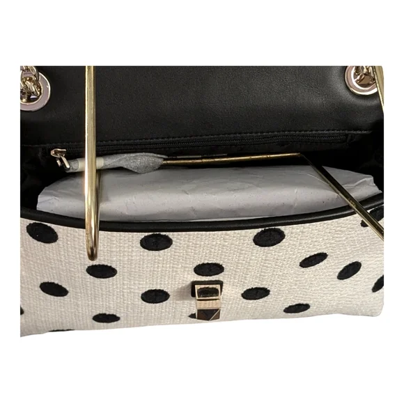 NWT still in bag Kate Spade Natalia Medium Flap Shoulder purse Polka Dot - Picture 4 of 10